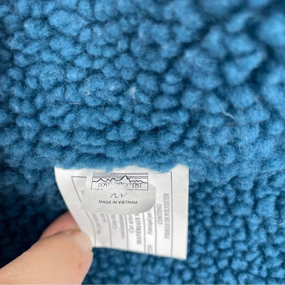Patagonia‎ boys fleece jacket teal blue Sz XL 14